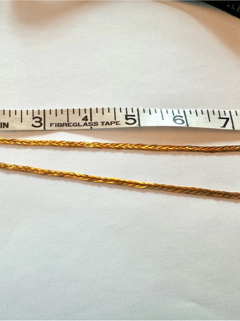 10k yellow gold braided necklace 16” length